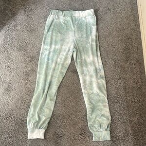 Tie-dye stretchy polyester leggings